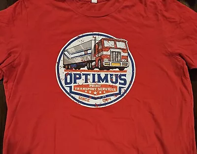 Optimus Prime Transport Services XL T-Shirt Red Autobot • $12