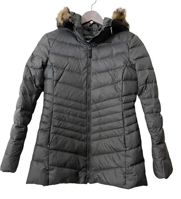 Andrew Marc New York NY Hooded Down Jacket Puffer Coat Faux Fur Trim Sz Small • $24.99