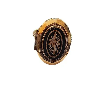 Vintage NOS Adjustable Rare Locket Victorian Revival Ring (A3709) • $54