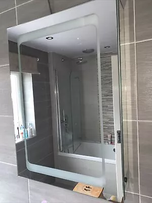 £175 • Buy Pebble Grey 500x700mm Atlanta LED Illuminated Heated Bathroom Mirror Cabinet