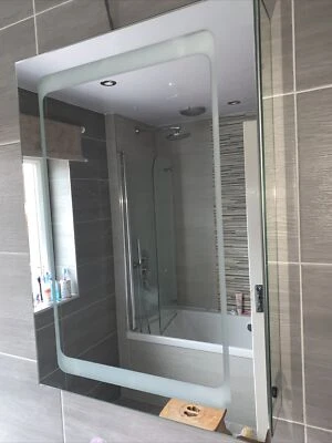£175 • Buy Pebble Grey 500x700mm Atlanta LED Illuminated Heated Bathroom Mirror Cabinet