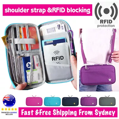 $14.95 • Buy RFID Travel Wallet Passport Card Holder Organiser Pouch IPhone Zip Case