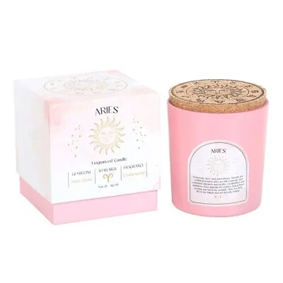 Aries Cedarwood Gemstone Zodiac Candle Paraffin Wax. Birthday  • £14