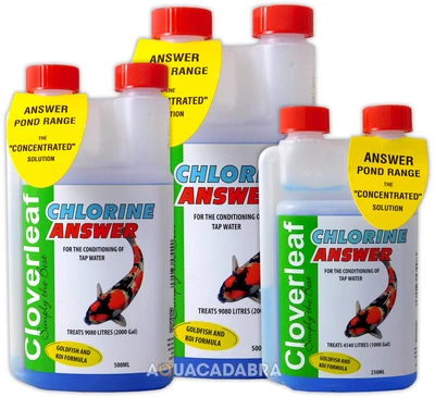 £7.99 • Buy Cloverleaf Chlorine Answer Pond Tap Water Koi Goldfish Dechlorinator Treatment