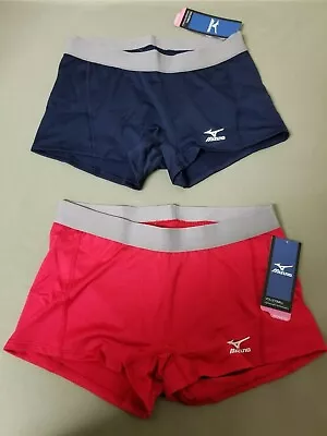 New Mizuno Womens Drylite Volleyball Flat Front Shorts.    2 Colors To Choose. • $12.95