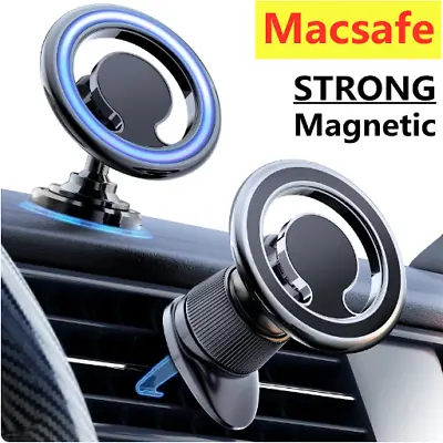 360 Magnetic Car Phone Holder Stand Magsafe Support Air Vent Clip Mount A11D7Fx • $7.95