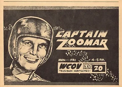 Rare 1959 Tv Ad Walter Bamberg Captain Zoomar Wcov Montgomeryalabama Kids Show • $15