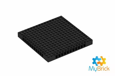 Genuine Lego® Black Technic Brick 16x16x11/3 With Holes (65803)  - Free Postage • $11.75