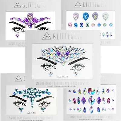 Face Gems Adhesive Glitter Jewel Tattoo Sticker Festival Rave Party Body Make Up • £3.99