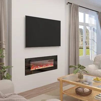 50 Electric Fireplace 1500W Wall Mounted Electric Fireplace Heater With Speaker • $297.60