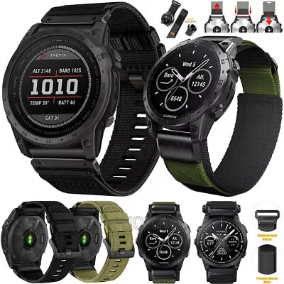 For Garmin Fenix 7 7X 6 6X PRO Watch Band 5 5X Plus Quickfit Sport Nylon Strap • $19.89