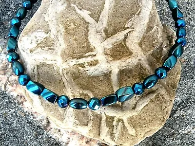 100% Magnetic Therapy Bracelet Anklet Necklace Hematite Electric Blue Men Women • $36.99