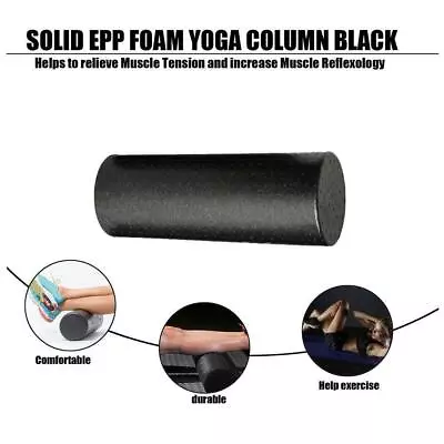 $17.90 • Buy Foam Roller High Density Yoga Muscle Back Pain Trigger Black NEW. Yoga K1H1
