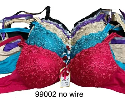 Wire-Free Comfort: Lot Of 6 Full Cup Padded Bras Style 99002 BC - New Arrivals • $24.99