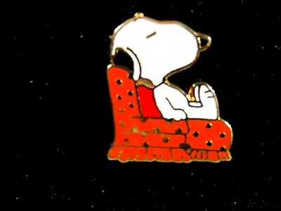 Snoopy Peanuts Charlie Brown Aviva Cloisonne Jewelry Vintage Pin Figure 1975 • $7.99