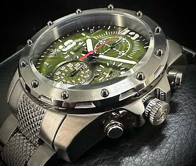 Invicta 39362 Coalition Forces Men Watch NEW 42MM Green Dial Gunmetal Bracelet • $89.99