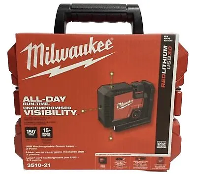 New - Milwaukee 3510-21 Usb Rechargeable Green 3-point Laser-free Shipping! • $109.99