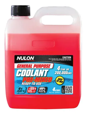 $15.95 • Buy Nulon General Purpose Coolant Premix - Red GPPR-4
