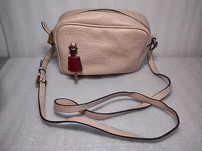 J Crew Signet Cream Pebbled Leather Small Square Crossbody Bag Purse Handbag • $10
