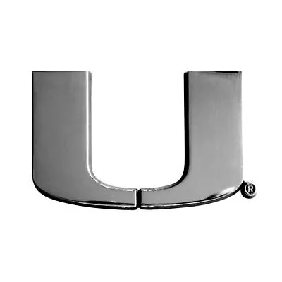 Miami Hurricanes Heavy Metal Auto Emblem [NEW] NCAA Chrome Car Decal Fanmats • $10.95