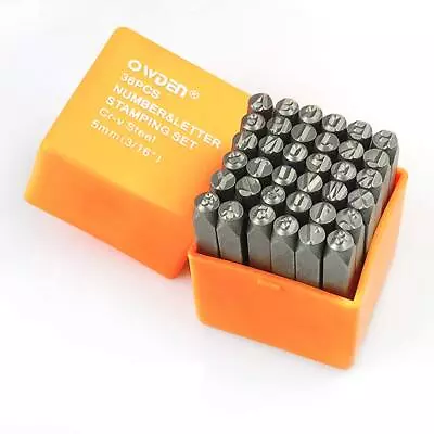 Professional 36Pcs Steel Metal Stamps Set 5mm 3/16 Number And Letter Punch Set • $26.57