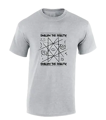 £7.99 • Buy Swallow The Reality Mens T Shirt Cool Pentagram Devil Social Media News Top