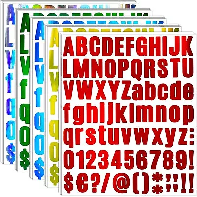 15 Sheets 1215 Pieces Alphabet Letter Stickers Self Adhesive Vinyl Letter Num... • $20.33