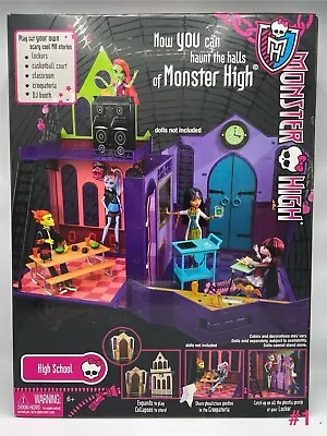 MONSTER HIGH High School Playset 2012 RETIRED BRAND NEW Damaged Box • $179