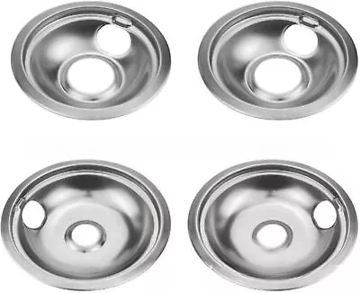 For Whirlpool W10278125 Chrome Drip Pan Bowl Set ReplacementTwo 6  And Two 8  • $16.88