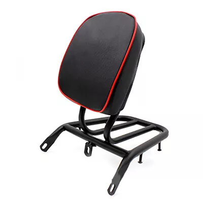 Detachable Bar Motorcycle Bike Backrest Rear Shelf Luggage Rack Black NEW • $57.59