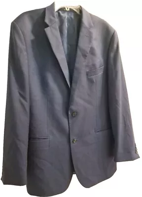 Joseph Abboud Blazer Mens 46XL Solid Blue Two Button Wool • $39.99