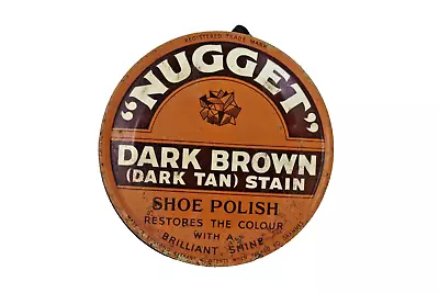 Vintage Nugget Shoe Polish Tin Advertising Empty Made In England Litho Collecti • $104.43