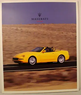2003 Maserati Spyder Deluxe Sales Brochure - Original • $23.95