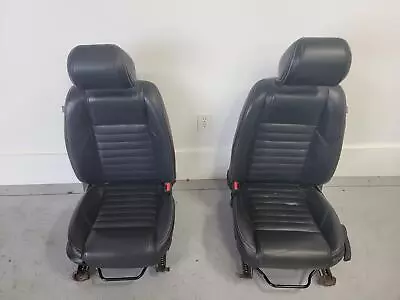 2010-2014 Ford Mustang Front Bucket Seat Set; Black Leather; Manual 10 11 12 13  • $1102.50
