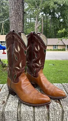 Vintage Ralph Lauren Polo Western Cowboy Boots Brown Leather Size 10B Men’s • $299.99