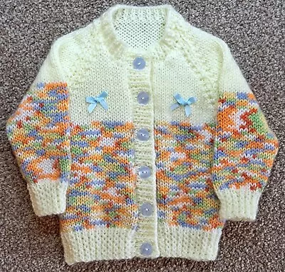Handknitted Baby Cardigan Designed & Knitted By Me NEW • £4.25