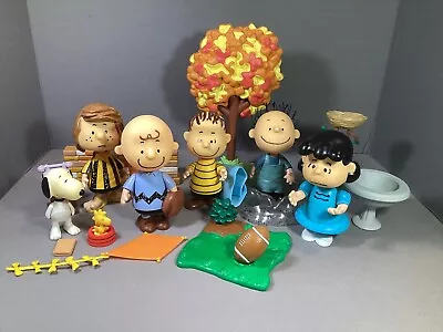 2002 Peanuts Vinyl Figures Playset - Charlie Brown Lucy Snoopy Woodstock • $50