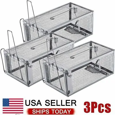 3Pack Live Humane Cage Trap For Squirrel Chipmunk Rat Mice Rodent Animal Catcher • $26.99