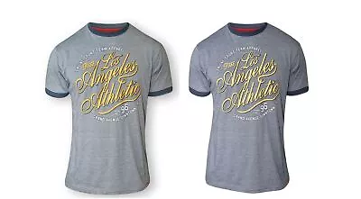 D555 Los Angeles Print SS Stripe Crew Neck T-Shirt(Irvin)Size MT-3XLT2 Options • £17.30