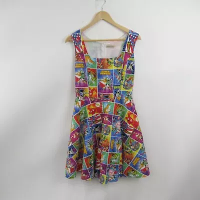 Frockasaurus Super Powers Heroes Fit And Flare Dress UK 10 Multicoloured   • £43.50