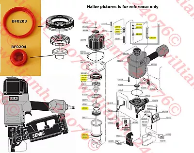 Senco SCN65 SCN60 Framing Nailer O-ring PLUS Seals BF0203 And BF0204 Parts Kit • $25.45