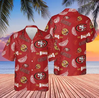 [SALE] San Francisco 49ers Hawaiian T Shirt Aloha Vintage  Team BIG SIZE. • $22.49