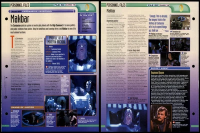 £1.49 • Buy Makbar - Cardassian Personnel - Star Trek Fact File Page