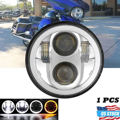 5-3/4 5.75 INCH LED Headlight Hi/Lo Beam DRL For Honda VTX 1800  R RETRO • $34.99