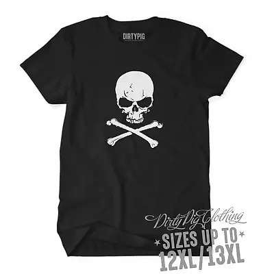 Skull Crossbones Big Mens Shirt Sizes 4XL/5XL 6XL/7XL 8XL/9XL 10XL/11XL 12XL • $39.95