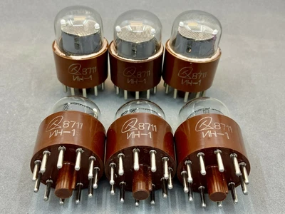 $39.99 • Buy 6 PCS IN-1 (ИН-1) NEW NOS NIXIE TUBES FOR CLOCK DISPLAY INDICATOR SAME DATE 87's