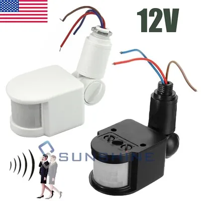 LED Security Infrared PIR Motion Sensor Detector Wall Light Lamp Switch Outdoor  • $10.99