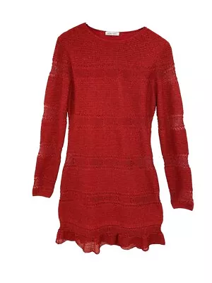 RONNY KOBO Womens Dress Metalic Elegant Stylish Knitted Red Size S • $163.34