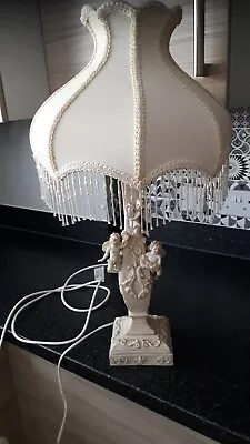 £23.99 • Buy Antique Cherub Table Lamp With Shade