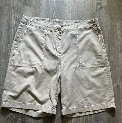 J.Jill LT Khaki Shorts Cotton Tencel Lyocell Spandex Womens Size 16 Pockets NWT • $30